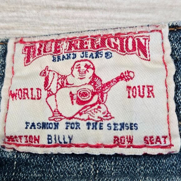 True Religion Billy Boot Cut Low Rise Jeans Women's Dusty Faded Flap Pockets 25 - Picture 8 of 11